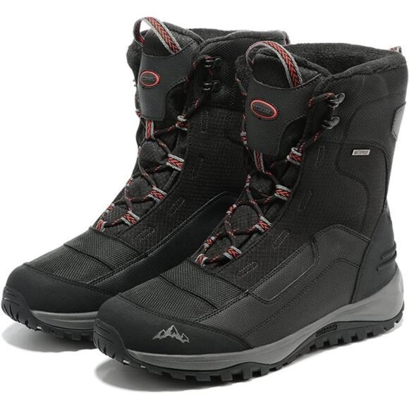 Men's Winter Snow Boots Outdoor Warm Mid Calf Waterproof Durable Boot Non-Slip